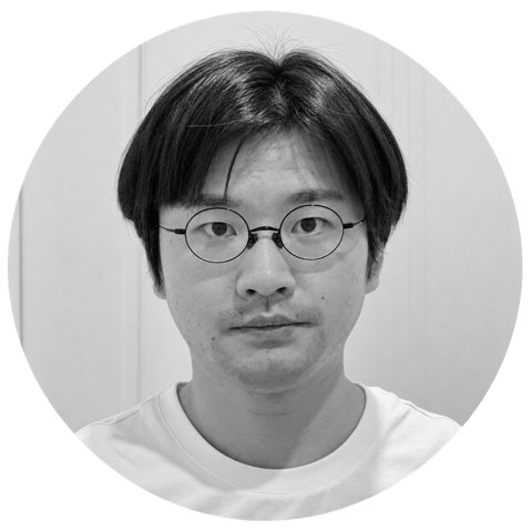 Black-and-white portrait of Adam Xing